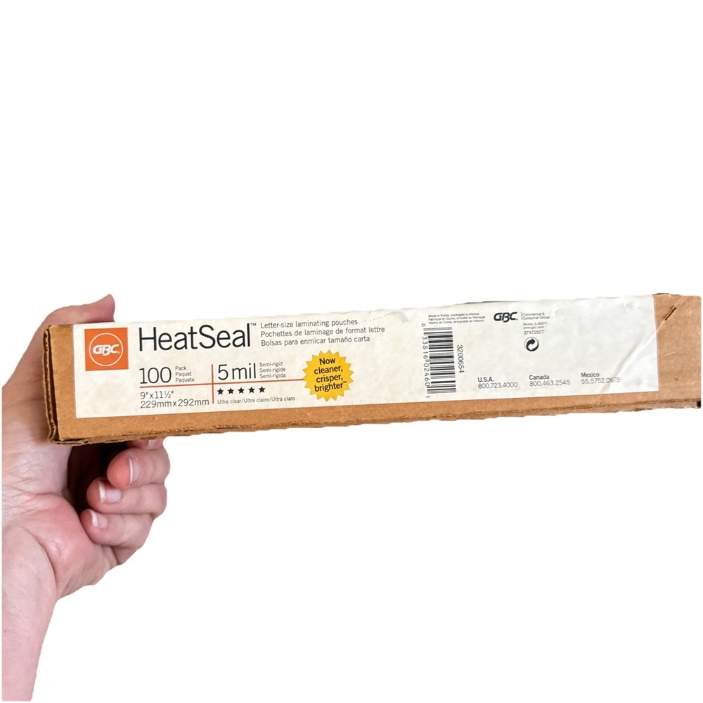 100 GBC‎ HeatSeal 5 Mil Laminating Pouches Ibico Compatible 9" X 11 1/2" New - Picture 3 of 4